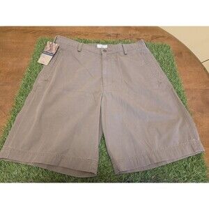 Dockers Ripstop Short Size 34 Flat Front Relaxed Fit Khaki Beige 10” inseam NWT